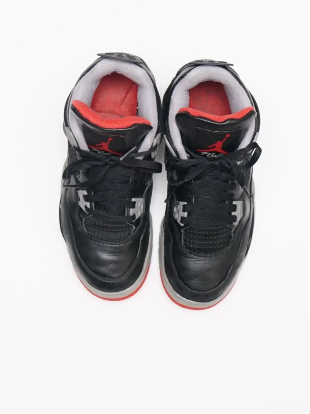 Jordan Air Jordan 4 Boys Mid Top Sneakers Black/Gray/Red US 6Y FQ8213